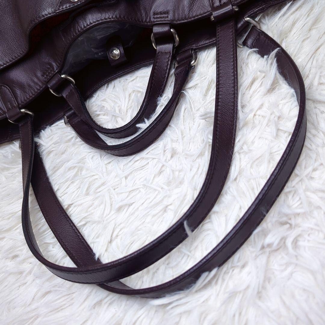 良品✨ダニエル＆ボブ チェルカトーレ ローディ レザー 茶 紫 2way A4可