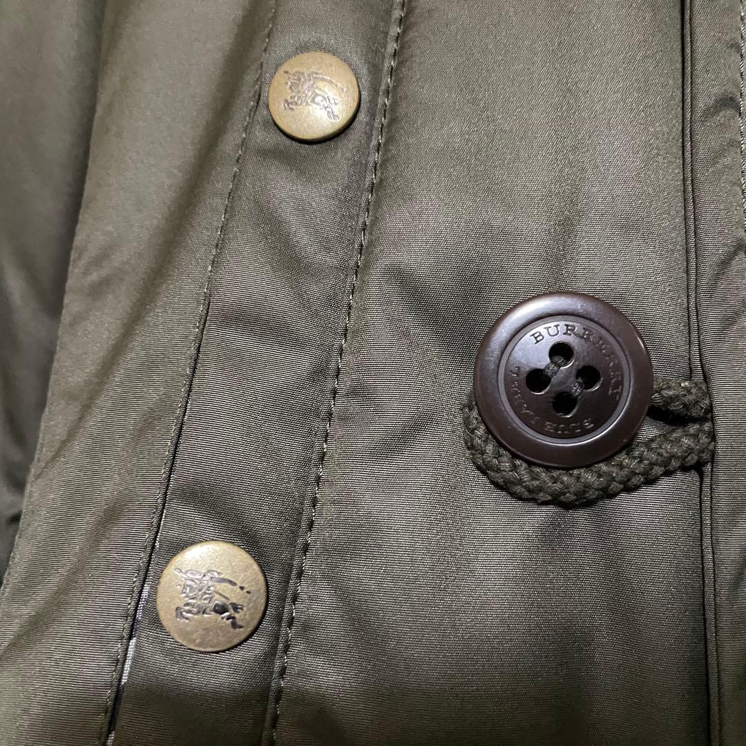 ◆中古美品　BURBERRY モッズコートラクーンファー付き/カーキ38(Ｍ)