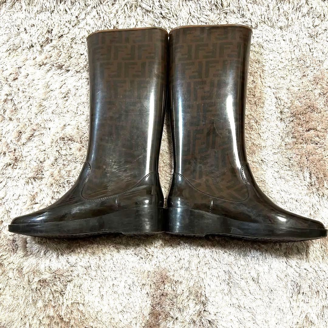 ✨美品✨ FENDI フェンディ レインブーツ 長靴 ズッカ柄 24.5 38