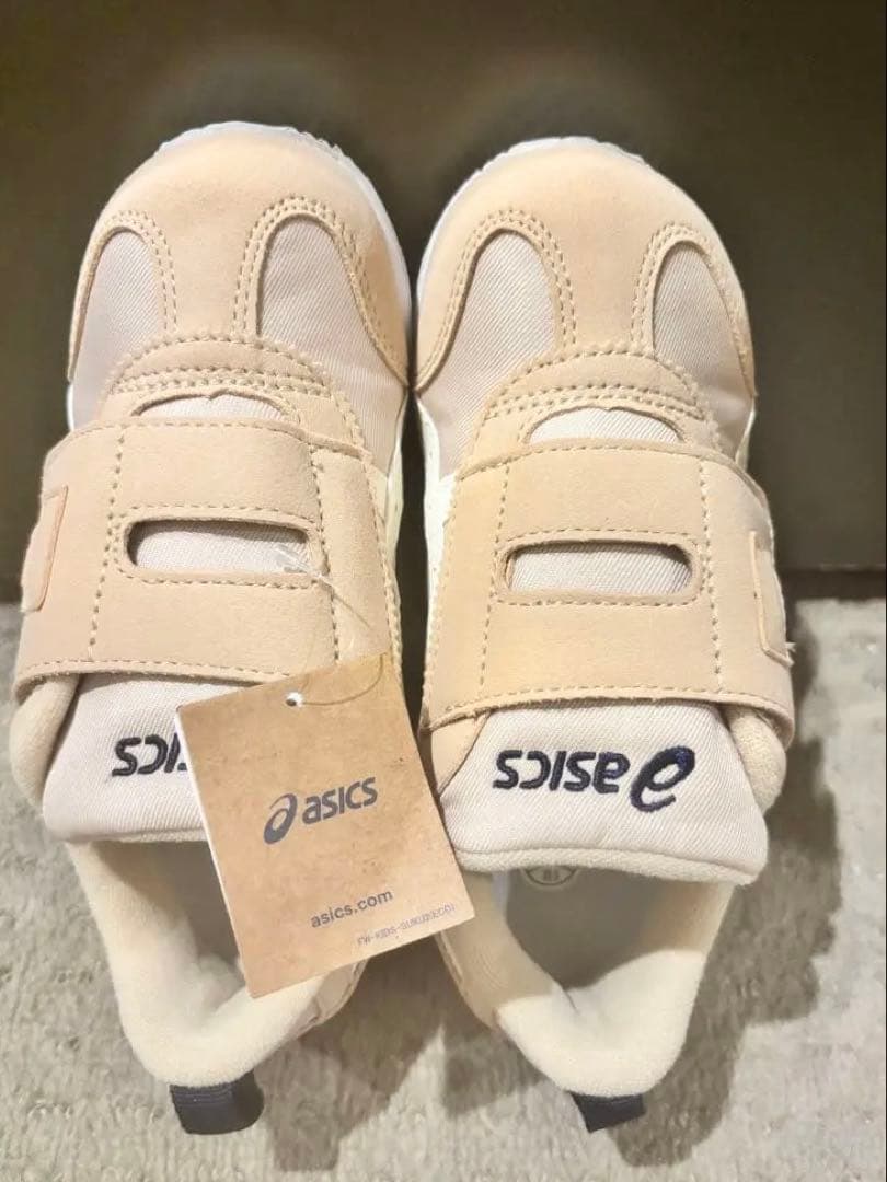 アシックス　スクスク　18センチ　ディズニー　ミッキー　ベージュ　未使用　靴