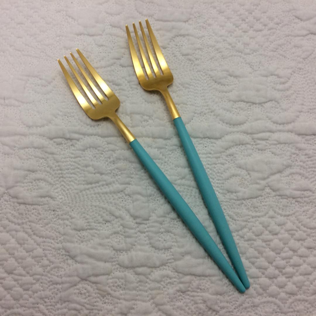 セール価格！　クチポール　ＧＯＡ　ターコイズ＆ゴールド　ディナー３種×各２
