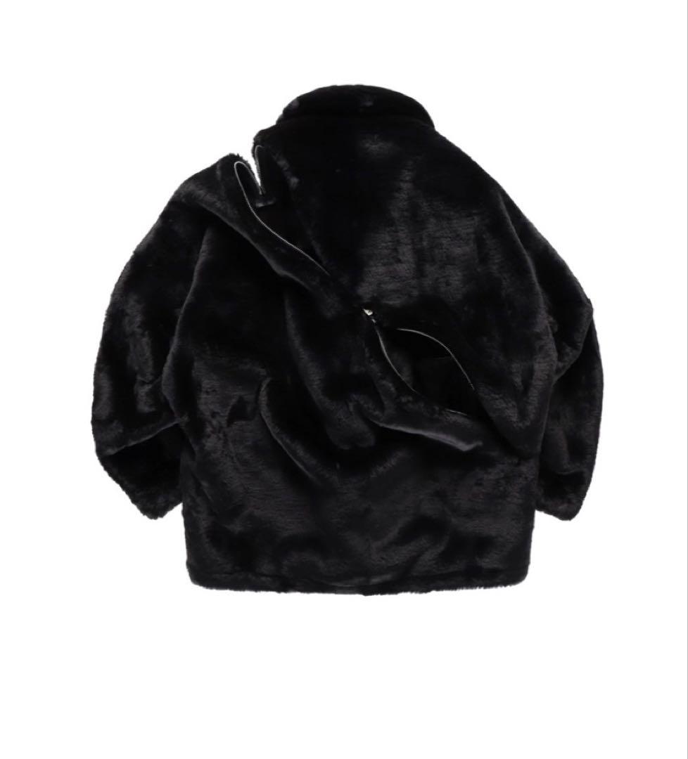 ソロイスト ダブルジップ バルーンシェイプド フェイクファー コート46