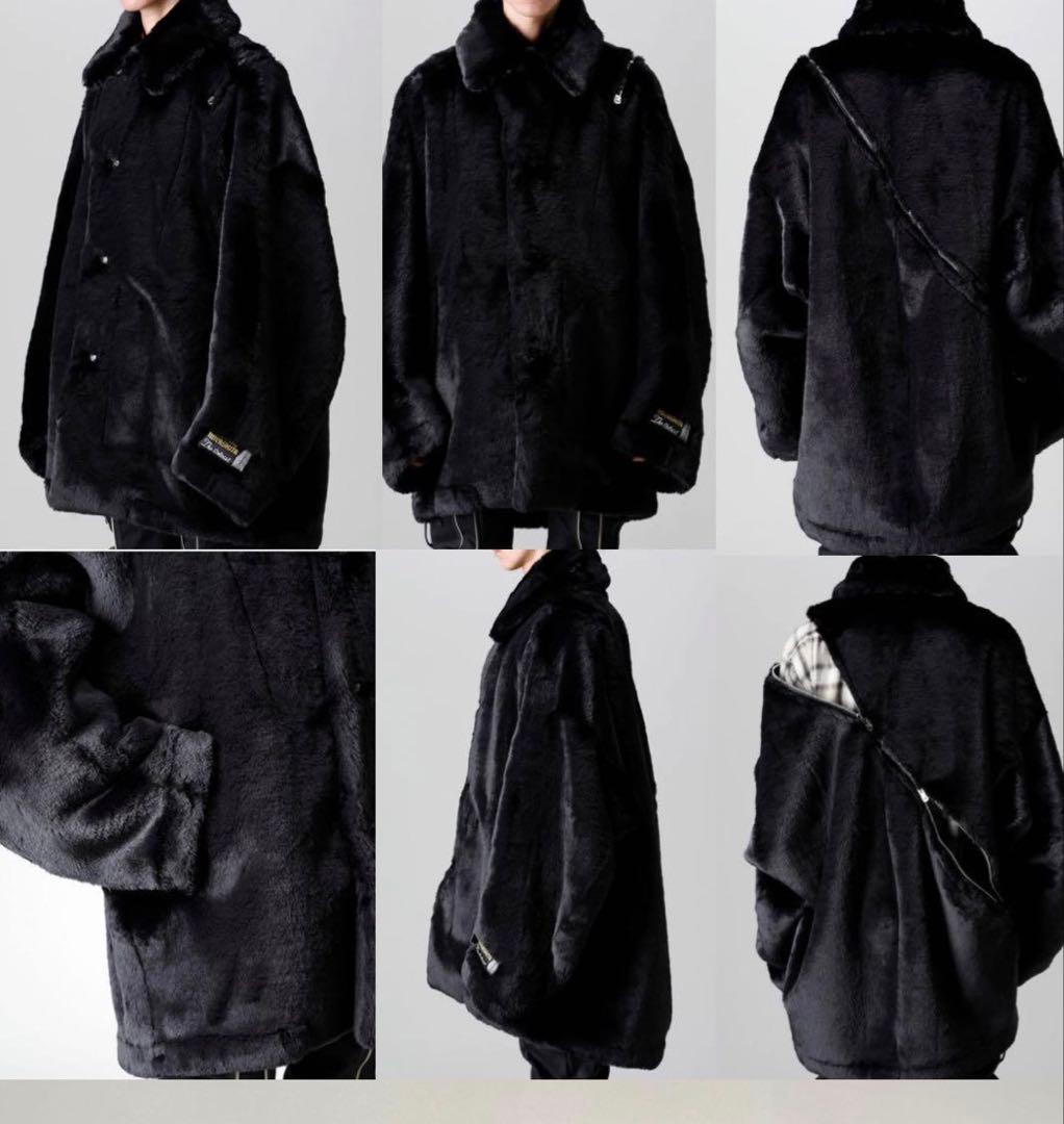 ソロイスト ダブルジップ バルーンシェイプド フェイクファー コート46