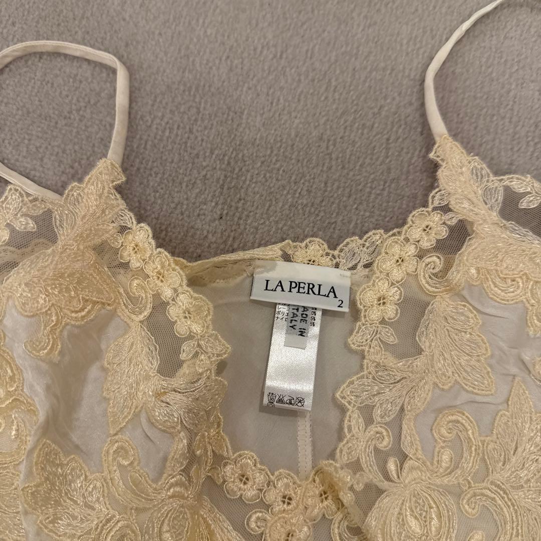 LA PERLA シルク レーススリップ クリーム色
