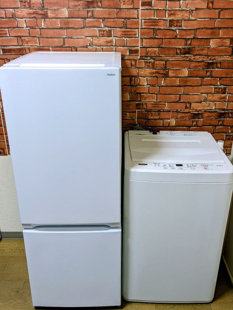 ✨2022年製ヤマダセレクト6.0kg洗濯機✨156㍑冷蔵庫セット✨極美品✨