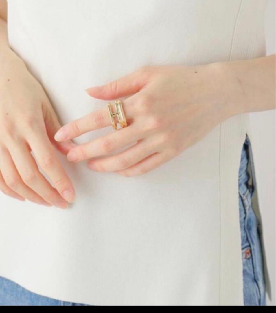 Hirotaka ヒロタカ Sand Dune Layered Ring 10号