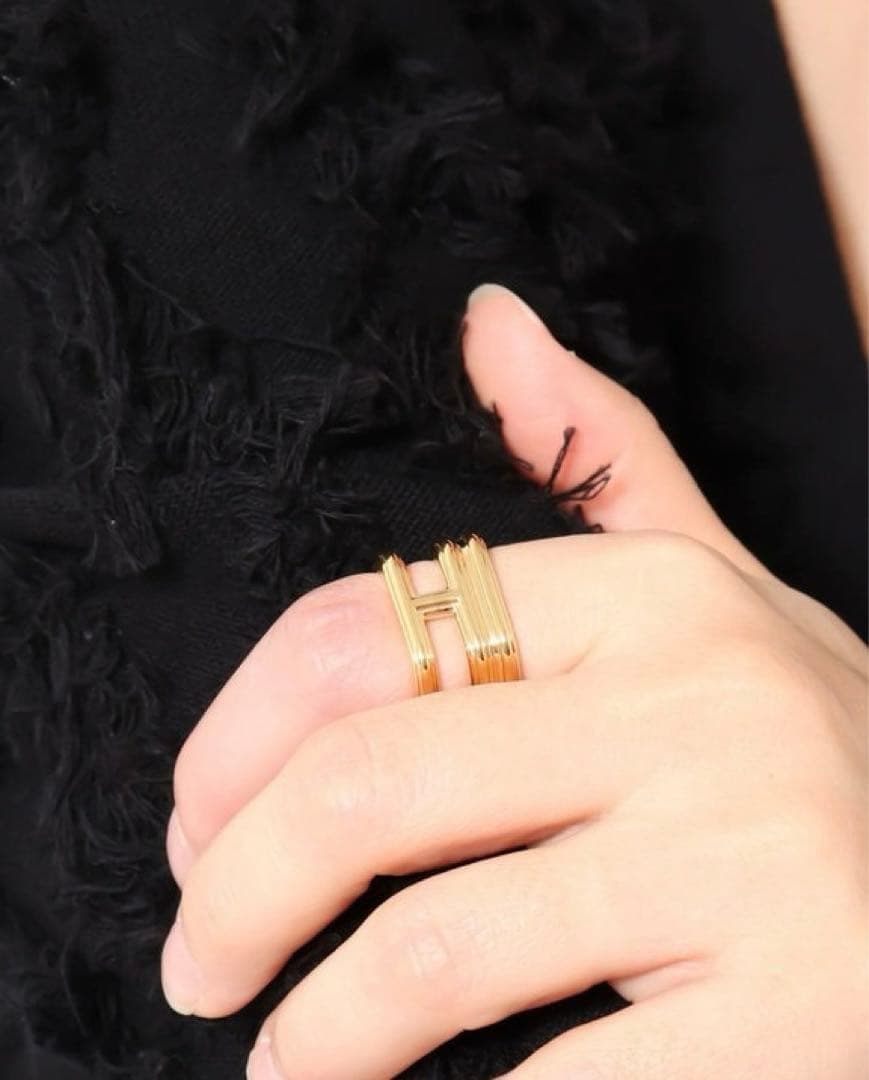 Hirotaka ヒロタカ Sand Dune Layered Ring 10号