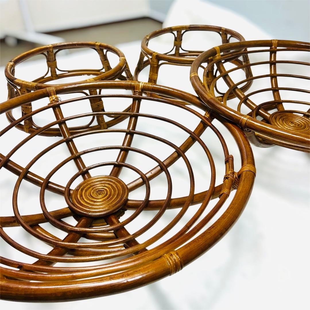 ラタンパパサンチェア フレーム 2脚セット（お引き取りもしくは配送します）