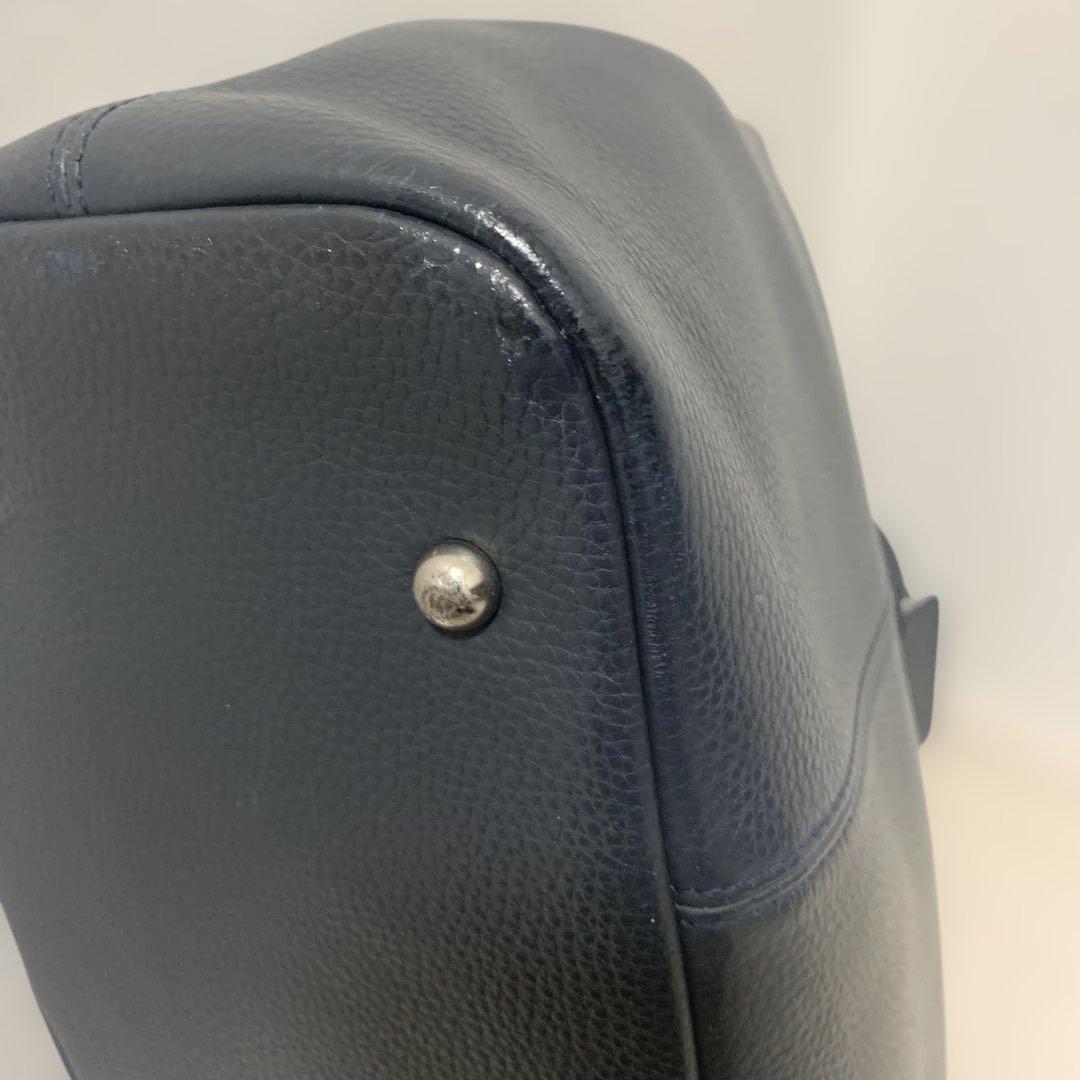 【2/1迄値引きあり】BARNEYS NYレザートートバッグ ネイビー