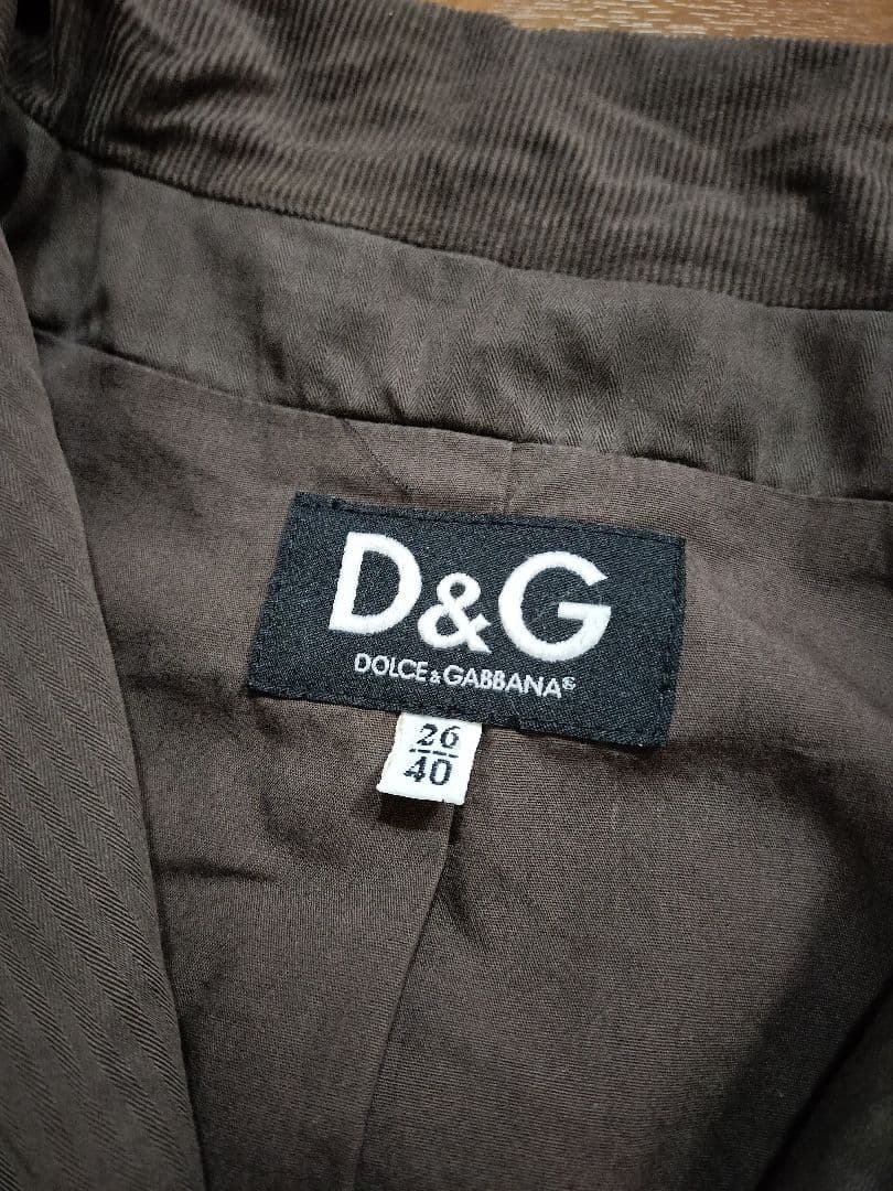 D&G ドルチェ&ガッパーナフリル袖が可愛いデザインジャケットダークブラウン