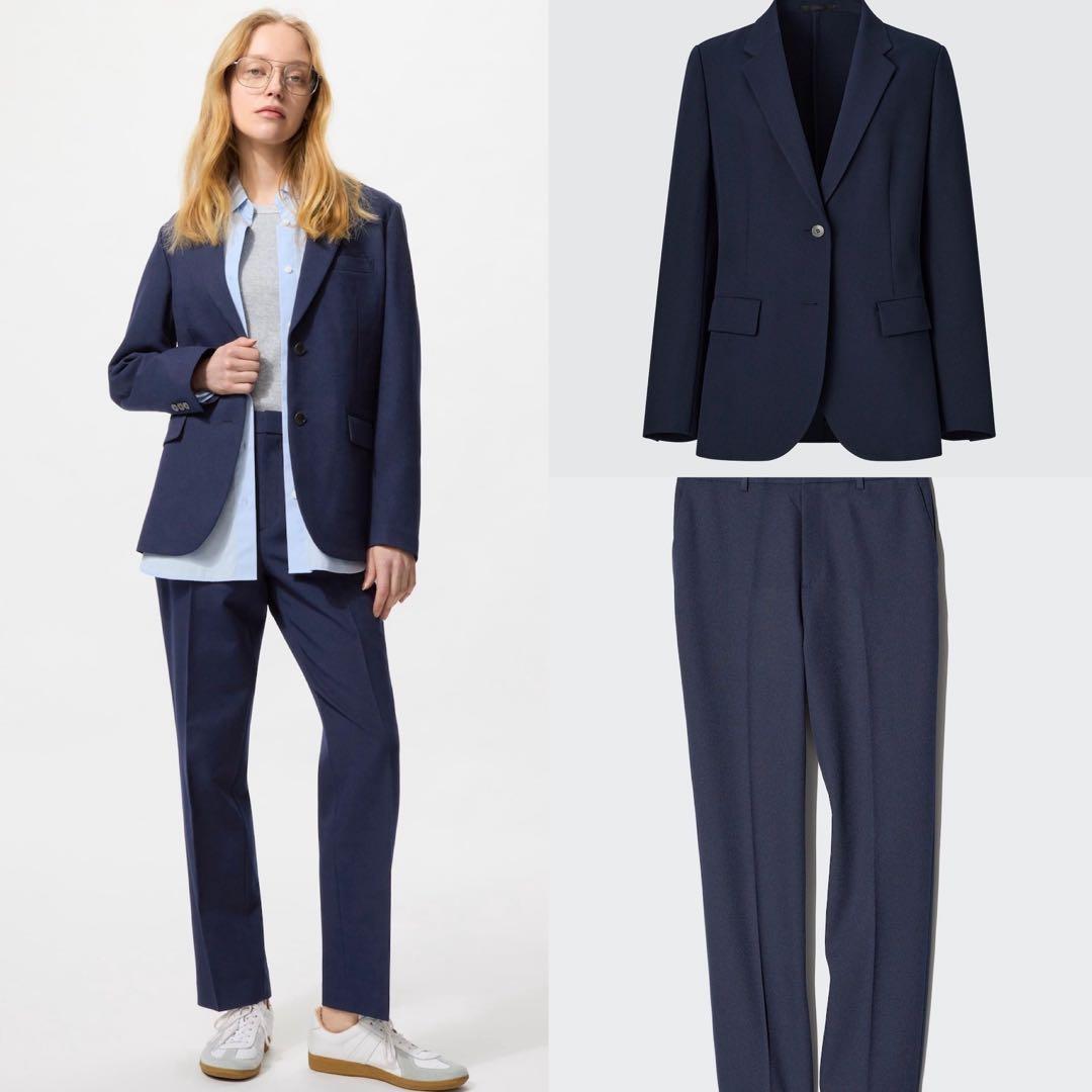 【J 未使用】UNIQLO 感動ジャケット スリムパンツ セットアップ