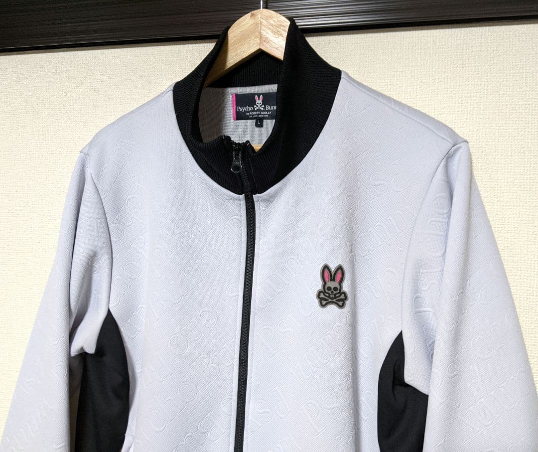 【Psycho Bunny】総柄トラックジャケット/ブルゾン/ロゴ/日本製/美品