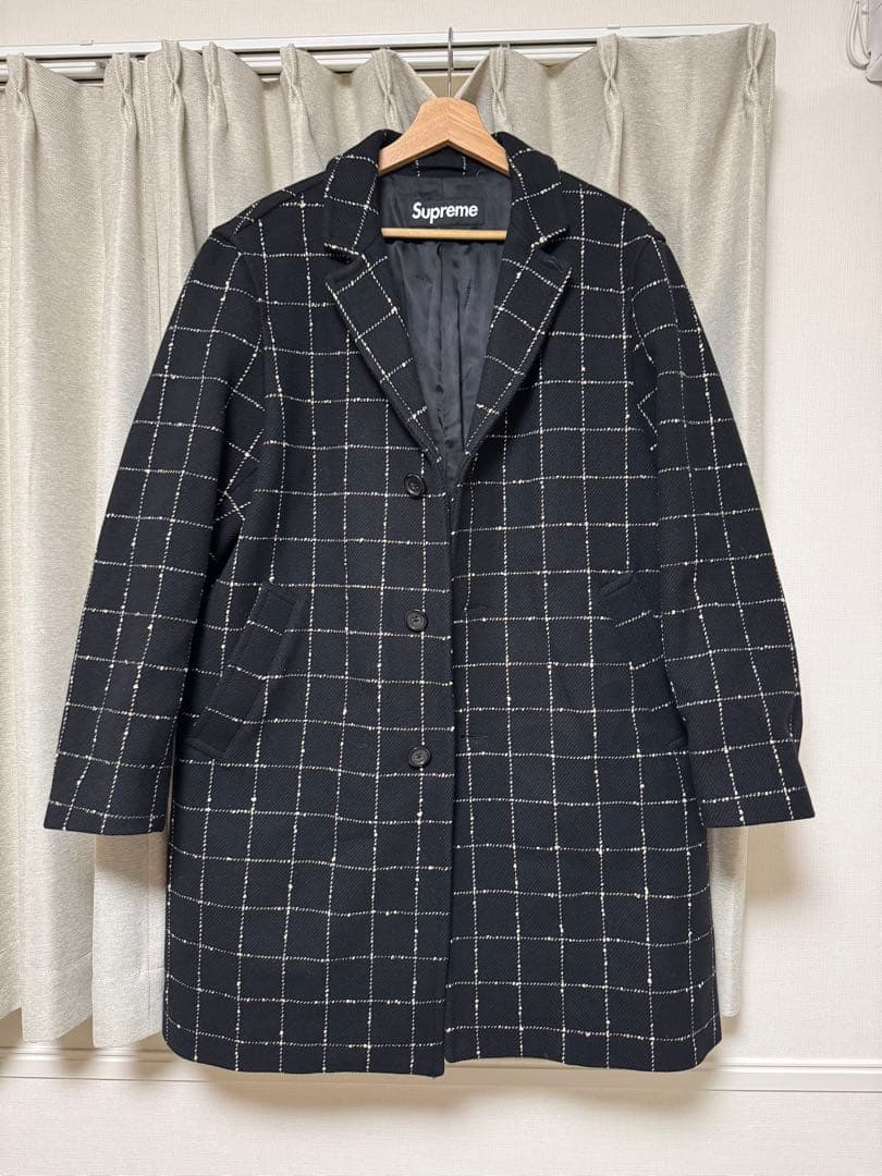 ジャケット・アウター supreme 19AW Wool Windowpane Overcoat