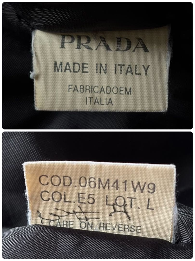 【美品】プラダスポーツ 中綿ジャケット トラッカー型 ロゴラバータグ 黒 XL