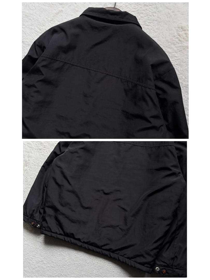 【美品】プラダスポーツ 中綿ジャケット トラッカー型 ロゴラバータグ 黒 XL