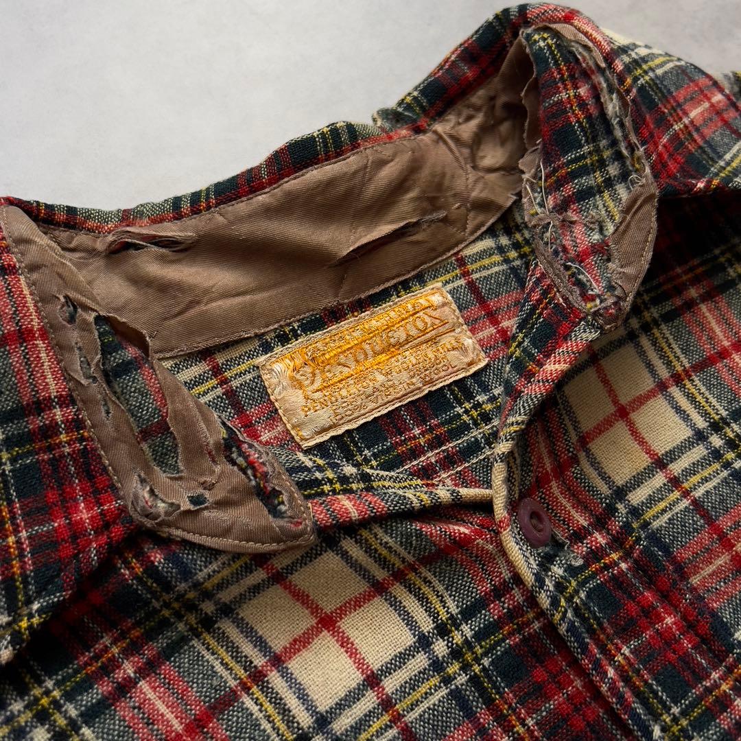 40s PENDLETON チェック ウール シャツ ヴィンテージ ペンドルトン