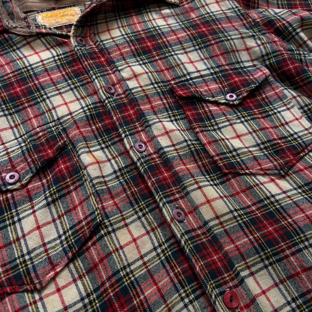 40s PENDLETON チェック ウール シャツ ヴィンテージ ペンドルトン