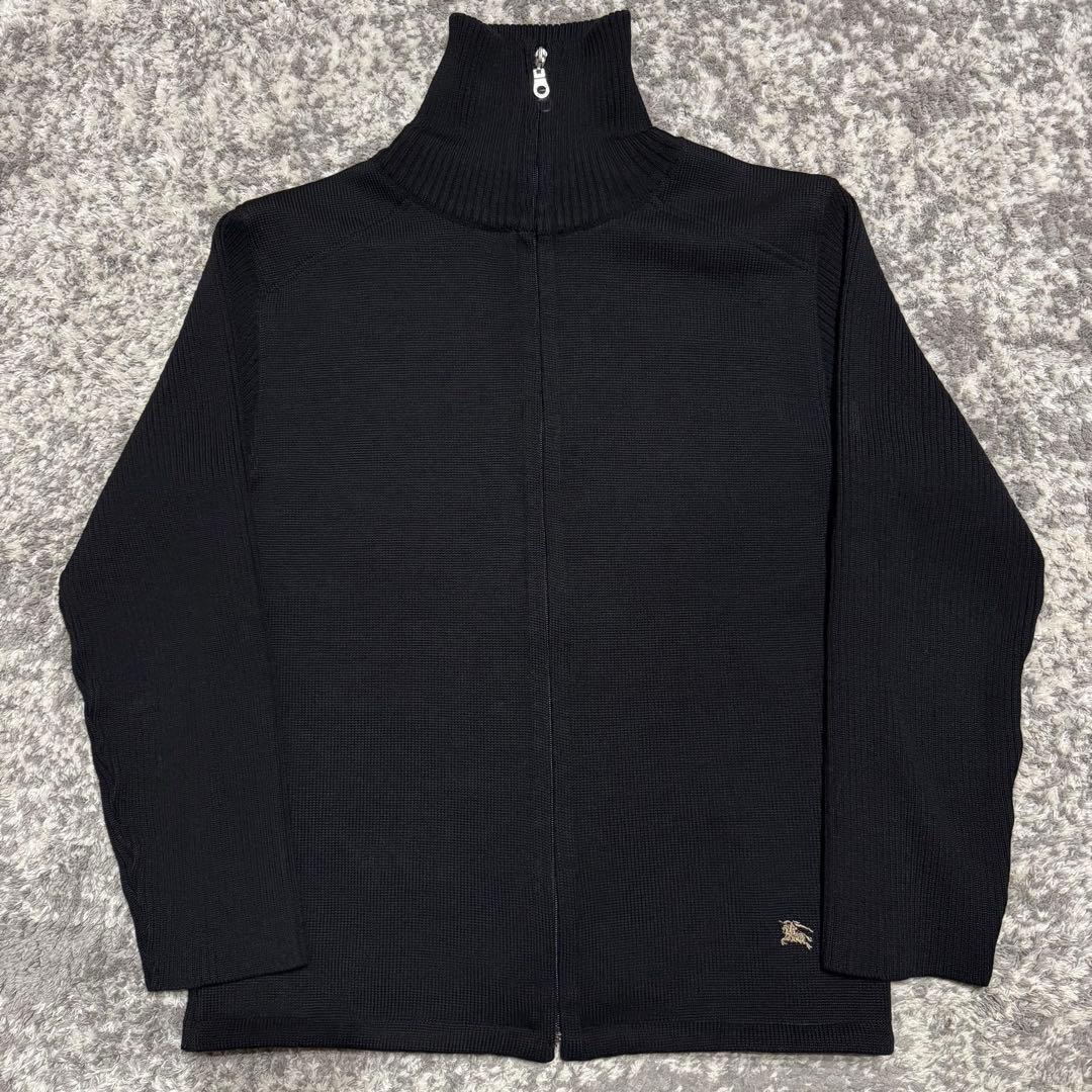 バーバリーブラックレーベル ドライバーズニット 中綿 ウールジャケット 日本製