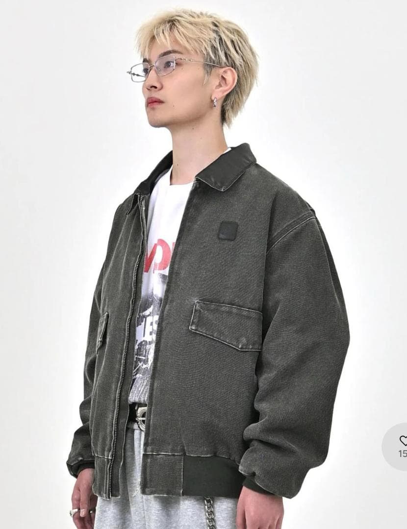 【SALE】L2139レザーカラーデトロイトジャケットL（green）地底人