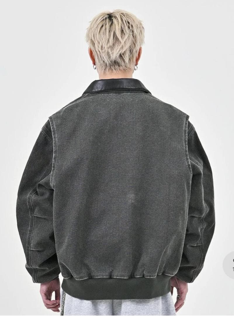 【SALE】L2139レザーカラーデトロイトジャケットL（green）地底人