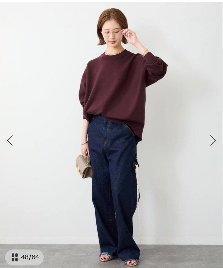 Deuxieme Classe Smooth Relax ニット ボルドー