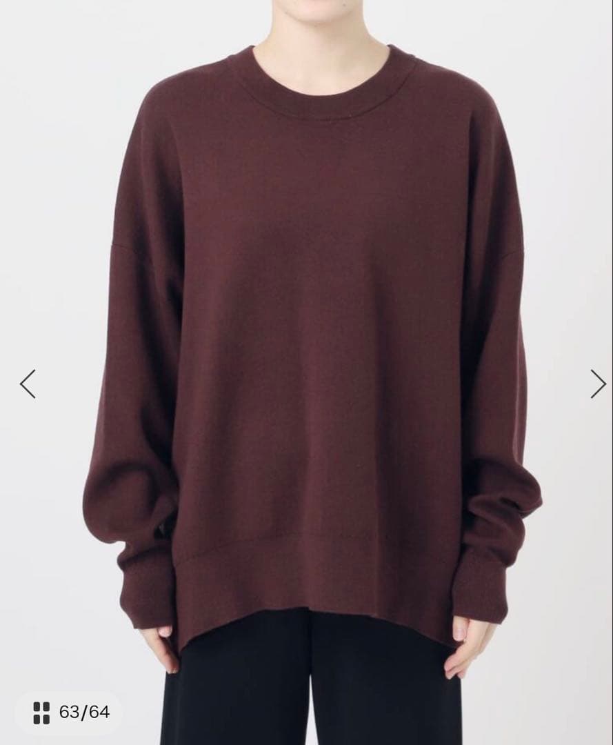 Deuxieme Classe Smooth Relax ニット ボルドー