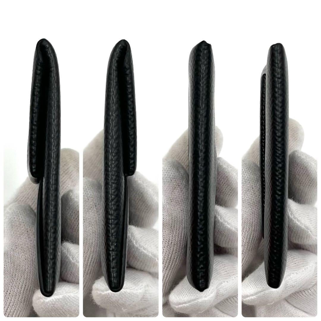 美品 HERMES エルメス バスティア エプソン ブラック ケース