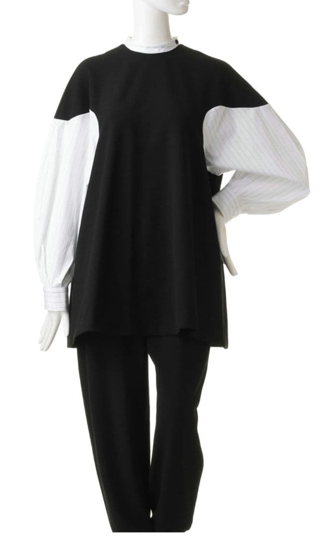 【ENFOLD】ダブルクロス コンビ プルオーバー