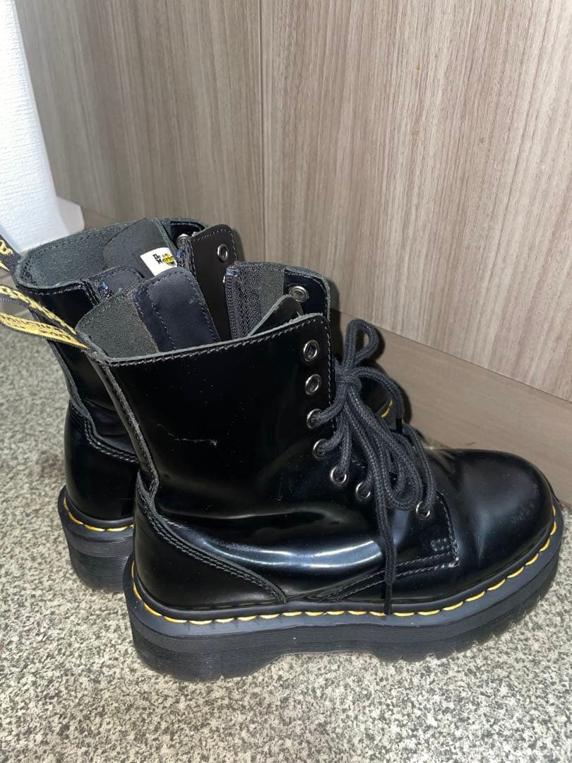 Dr. Martens 8ホールブーツ　23cm BLACK クリーム2種付き