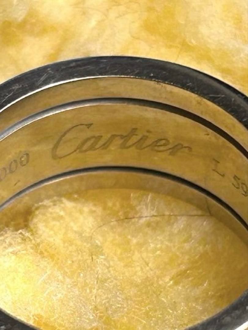 美品★カルティエ Cドゥ リング K18WG 13号 正規店クリーニング済