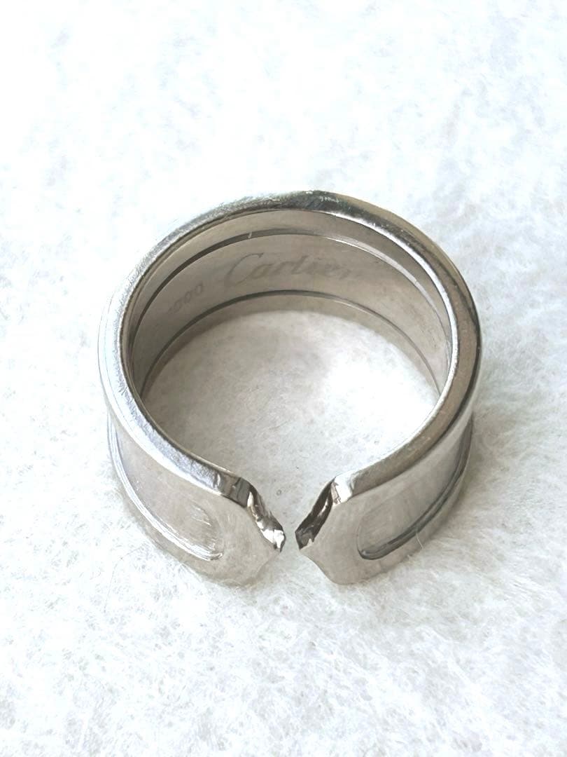 美品★カルティエ Cドゥ リング K18WG 13号 正規店クリーニング済