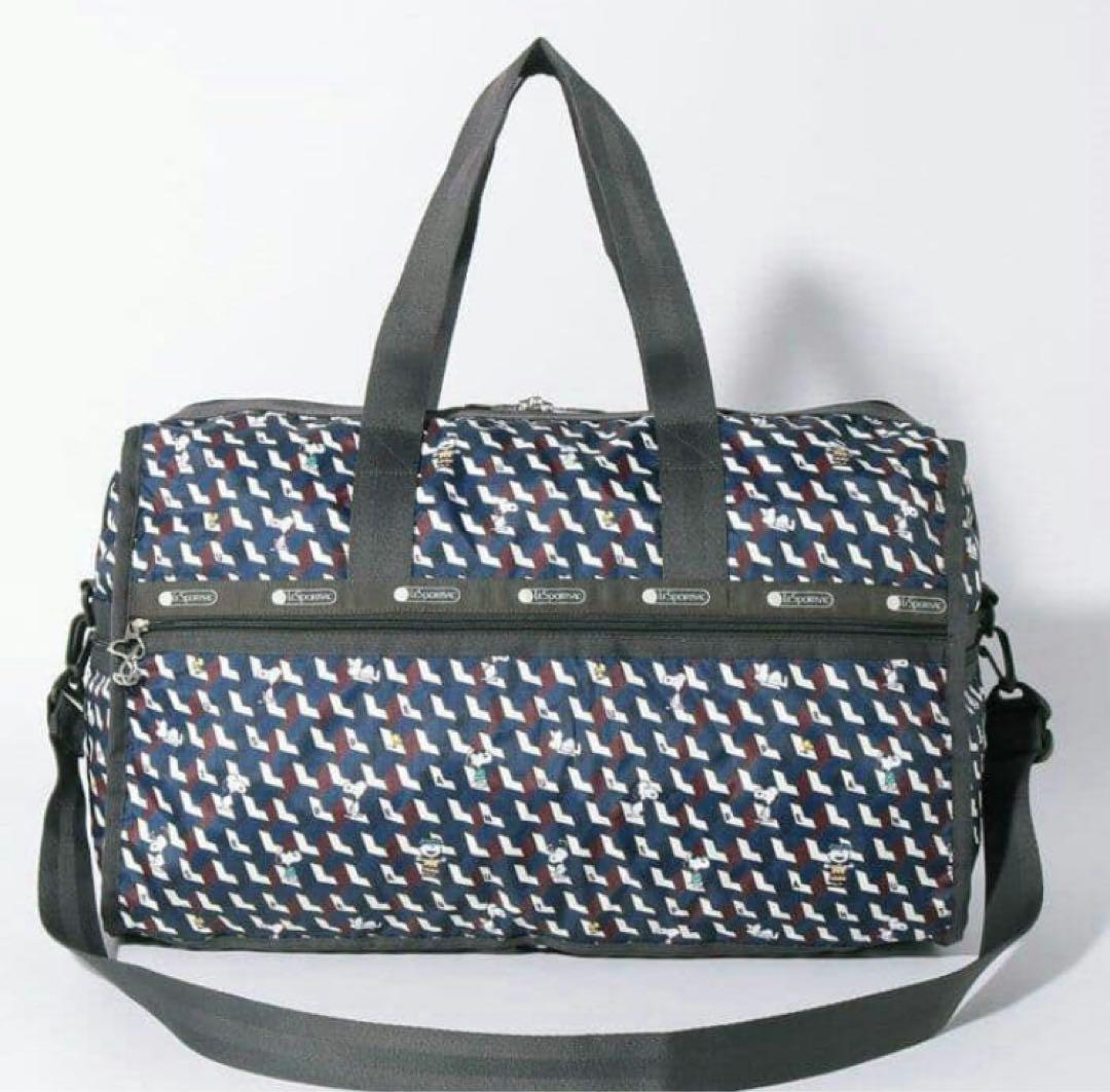 レスポートサック 大容量 スヌーピー ジオメトリック ボストンバッグ