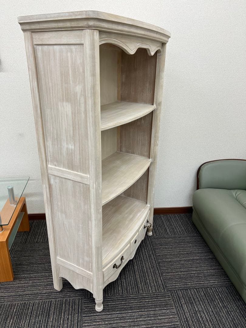 リリーホワイトリリージョン本棚ブックシェルフ北欧調家具残り少ない