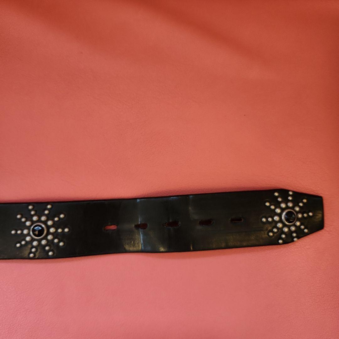 htc スタッズ黒レザーベルト