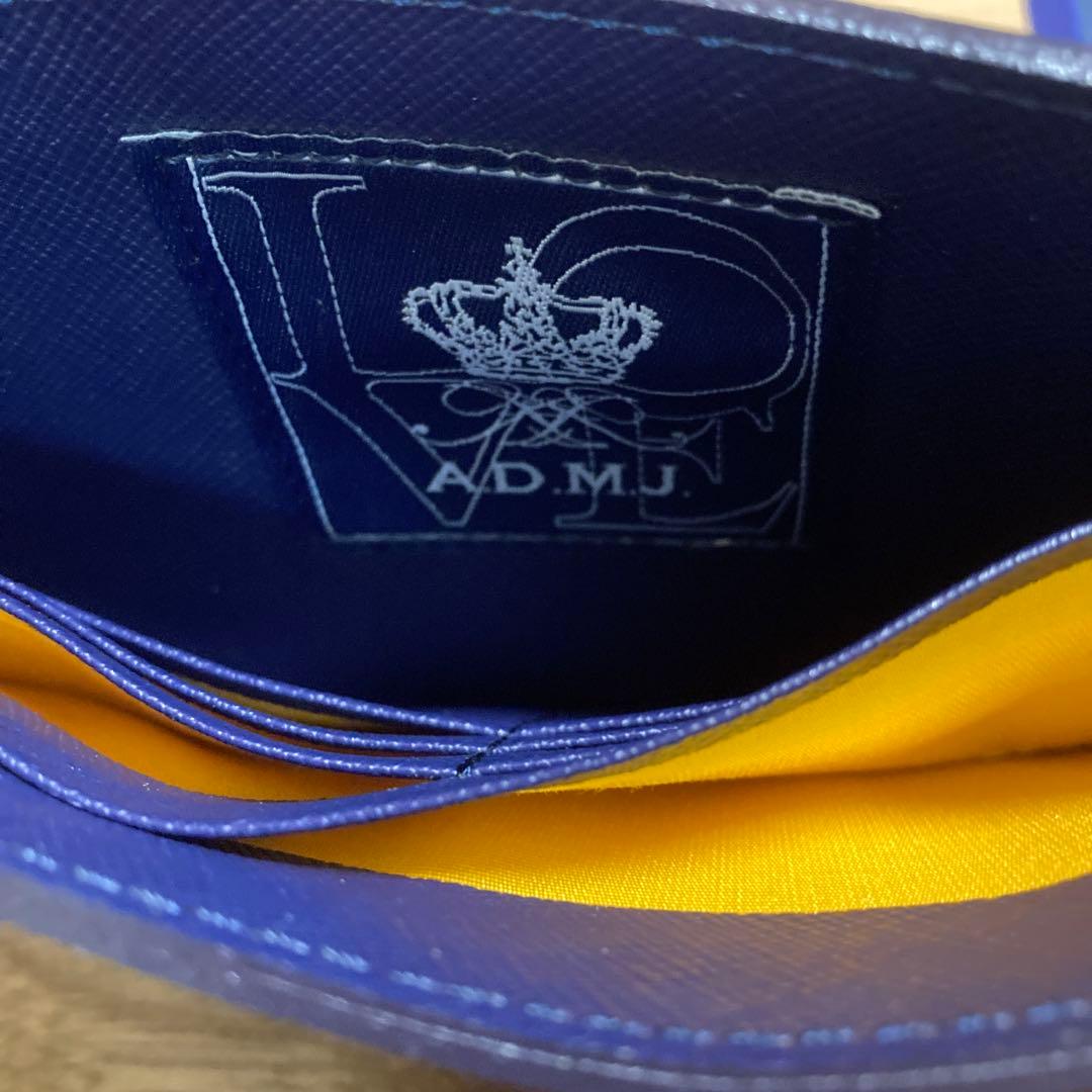 A.D.M.J. クロコダイルレザー 長財布 ネイビー