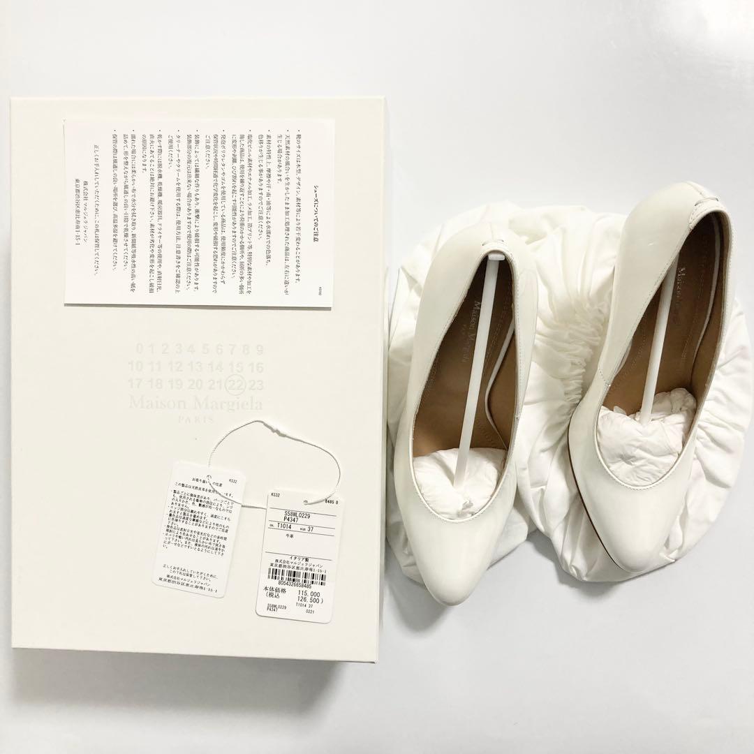 新品 定価12.6万円 MARGIELA マルジェラ パンプス 37 ホワイト
