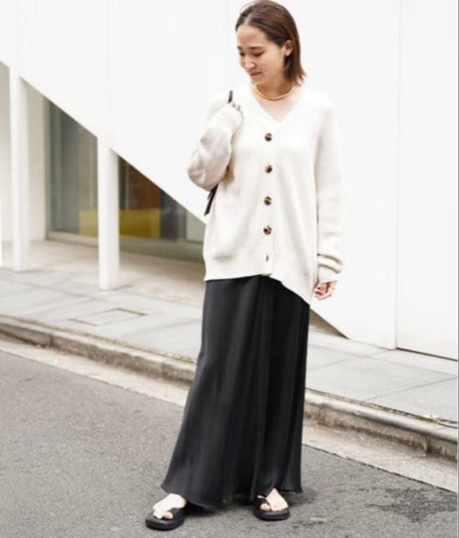 未使用級✳︎ドゥーズィエムクラスシルク混カーディガンアイボリーエヴリディアイライク