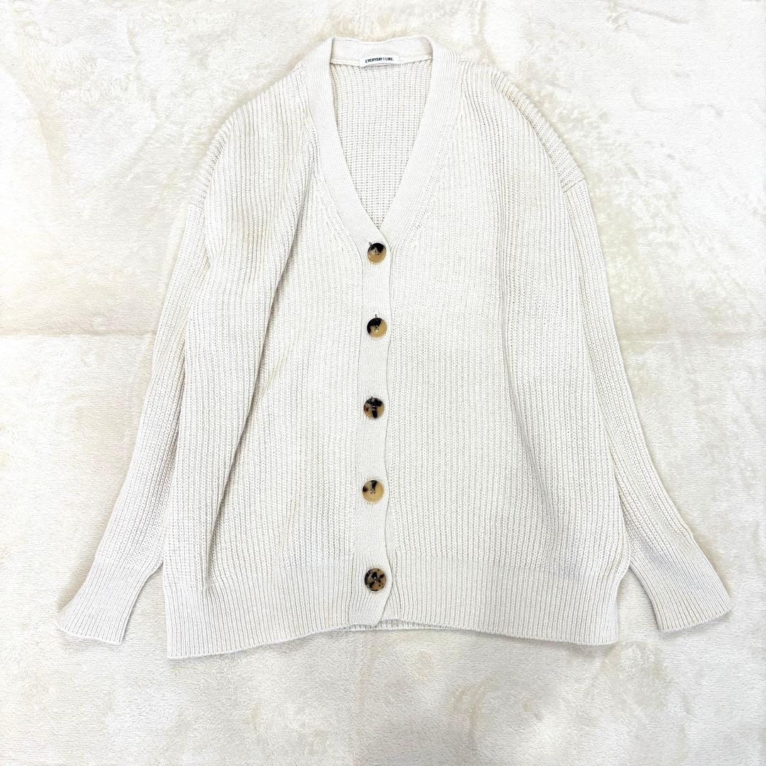 未使用級✳︎ドゥーズィエムクラスシルク混カーディガンアイボリーエヴリディアイライク