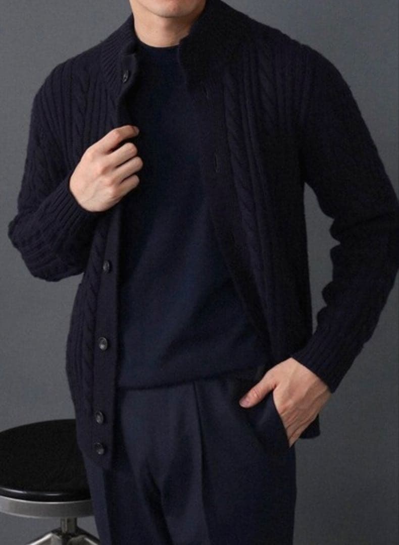 【新品】BAFY BEAMS F 別注 ケーブルスタンドカラー ニット セーター