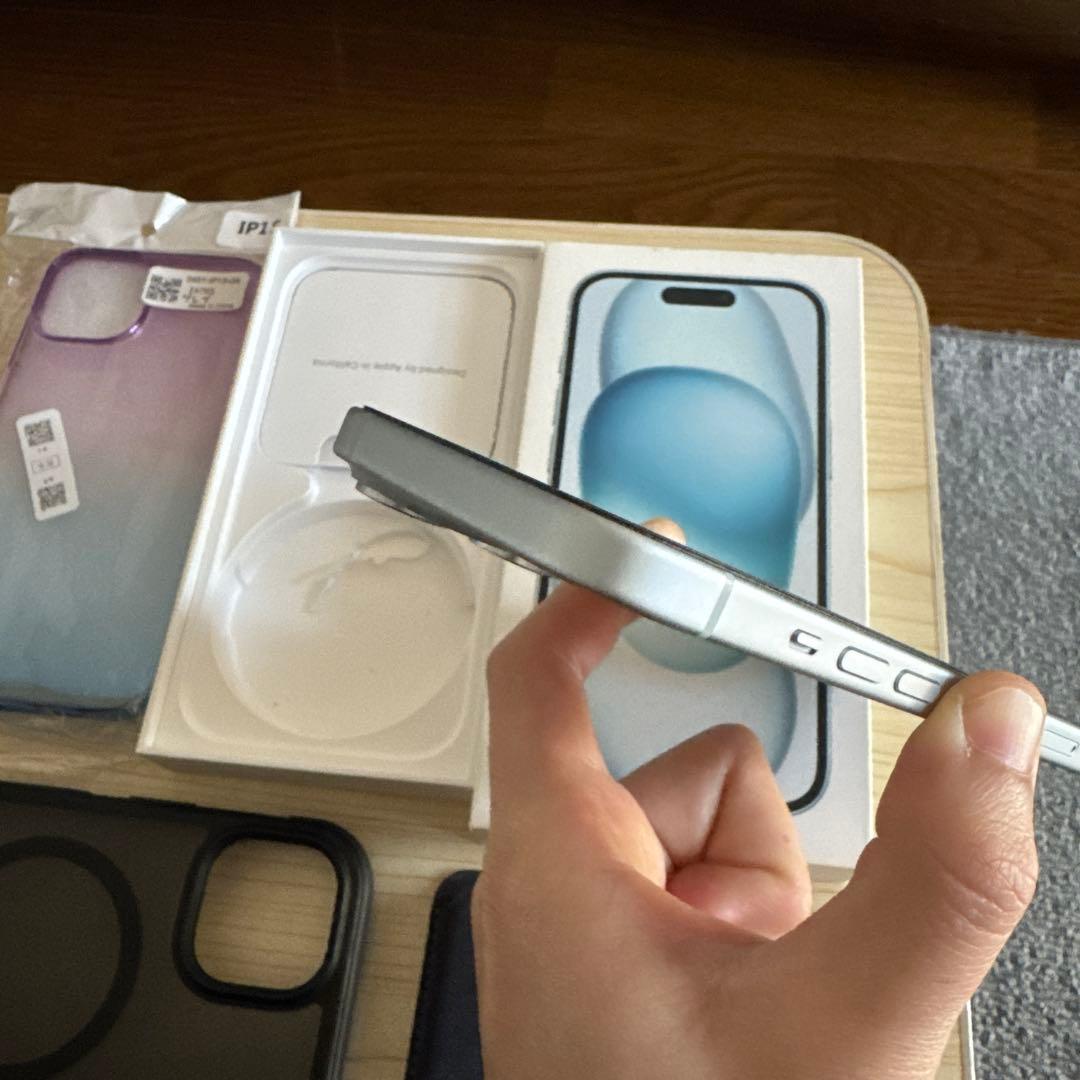 Iphone 15 128GB ブルー おまけ充実 バッテリー85％