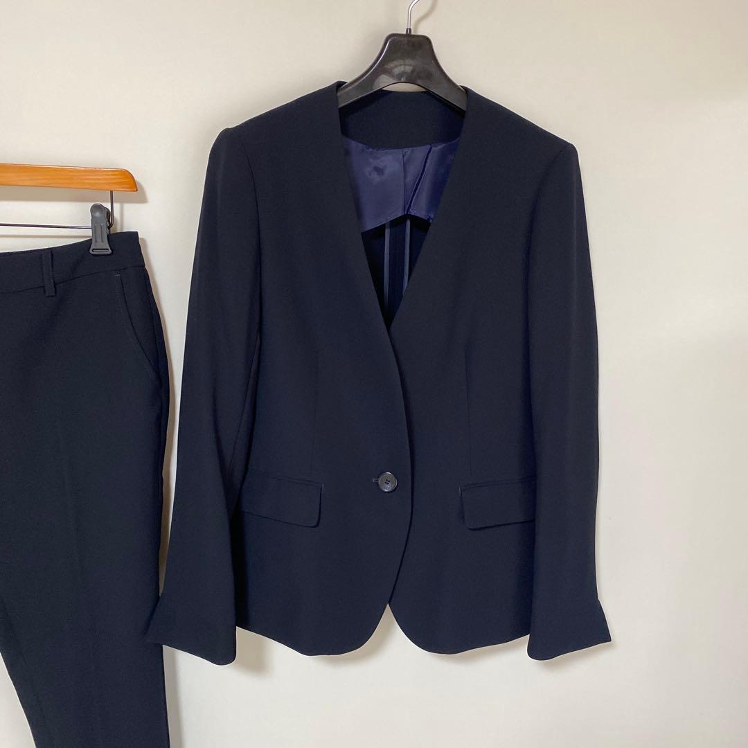 ディースタイル パンツスーツ 42 W80 ストレッチ 営業職 Vカラー DMW