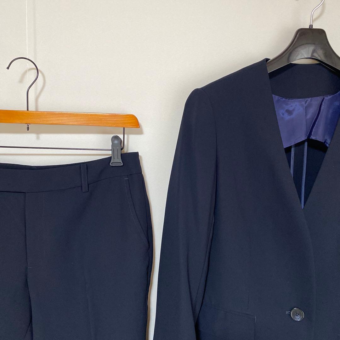 ディースタイル パンツスーツ 42 W80 ストレッチ 営業職 Vカラー DMW