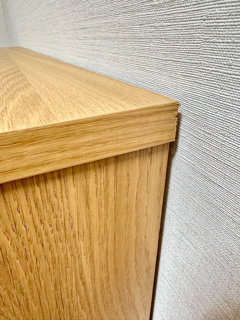 i*2様 無印良品/オーク材薄型ラック・ワイド小・奥行２２ｃｍ