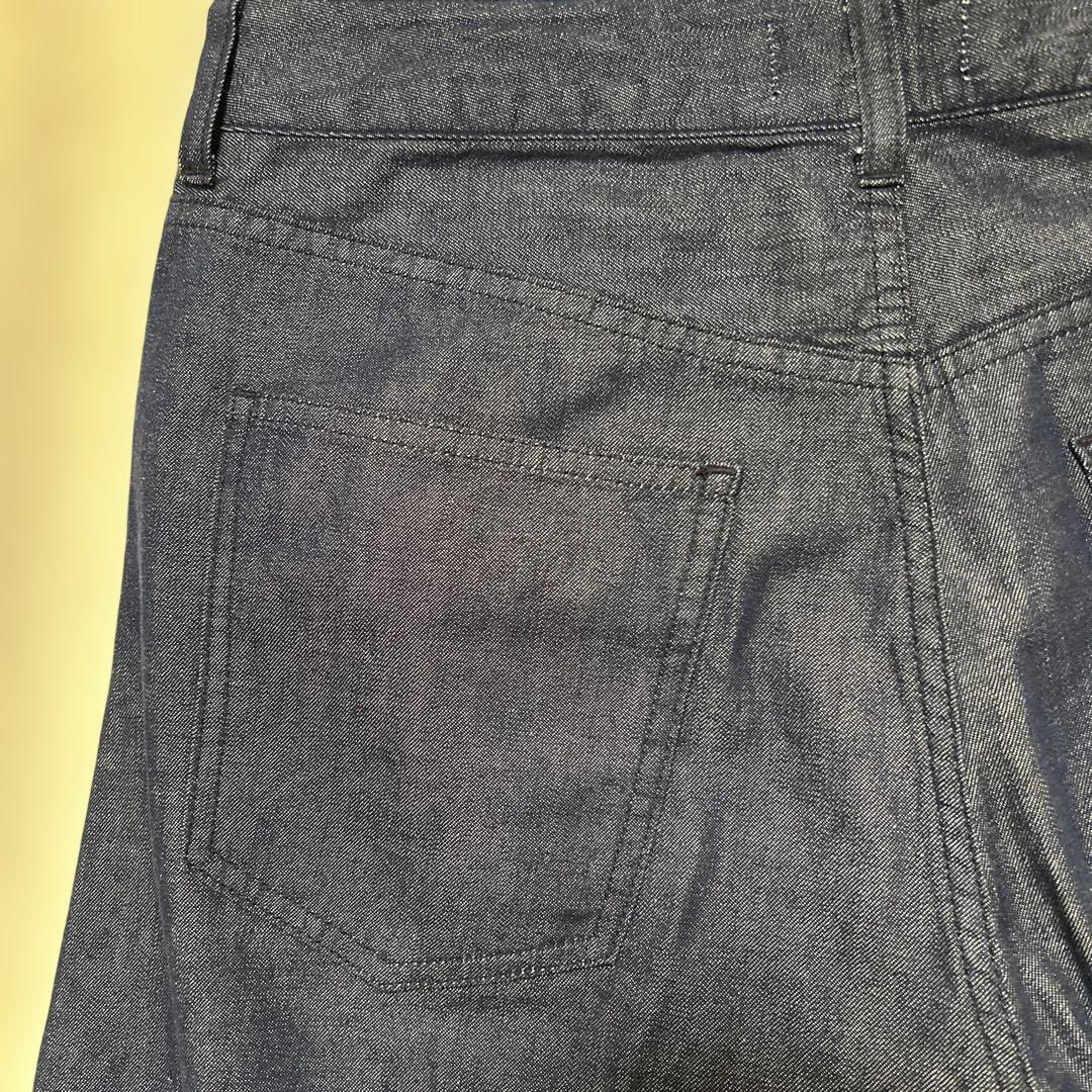 【23区 DENIM 】美品　大きいサイズ46 インディゴ ワイドデニムパンツ