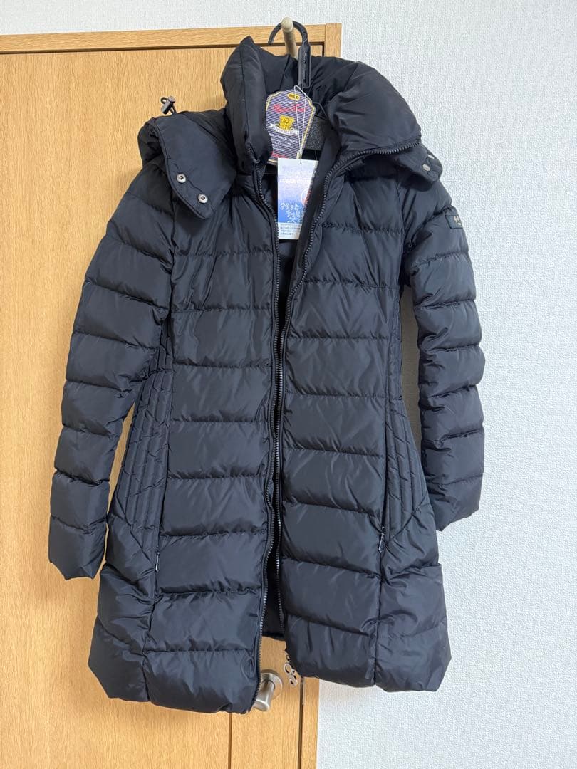 TATRAS フード付きロングダウンジャケット ブラック