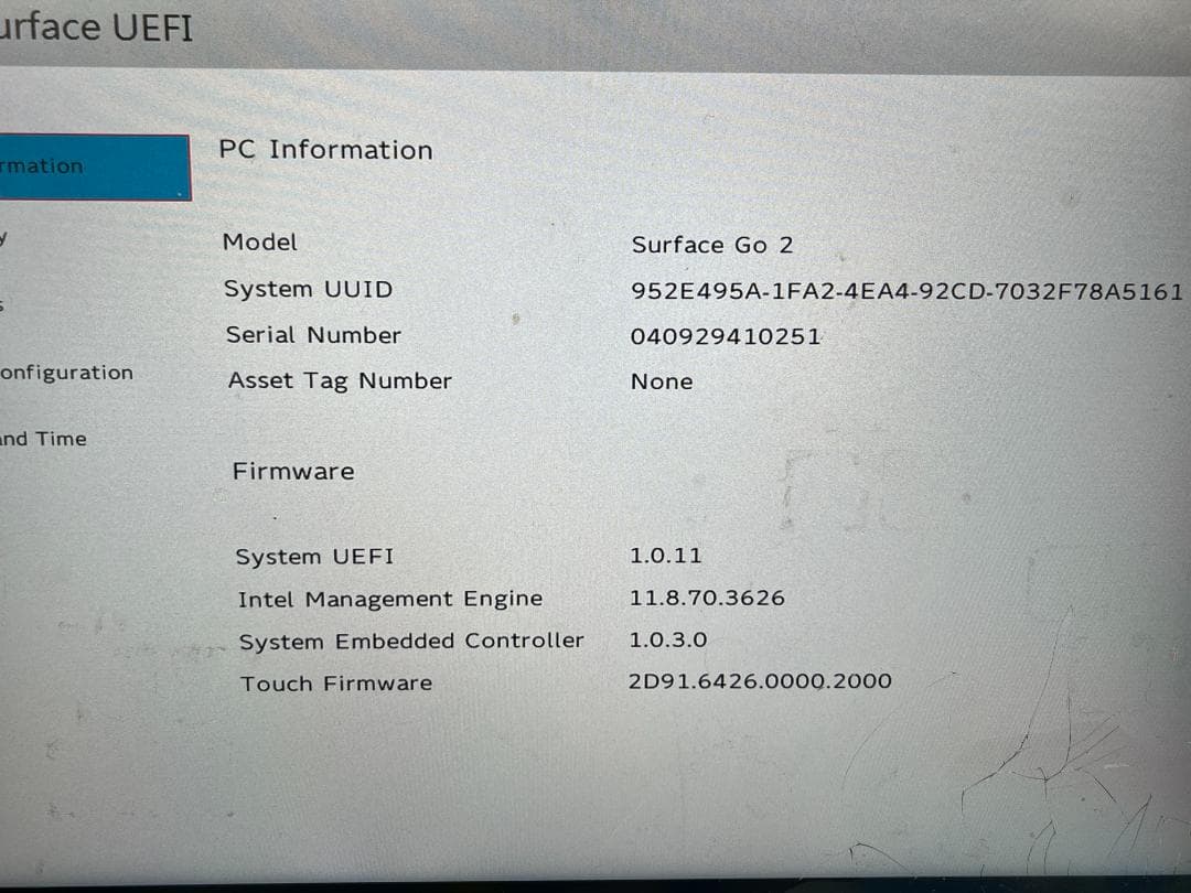 Surface Go 2 1927 LTE Windows11 タブレット