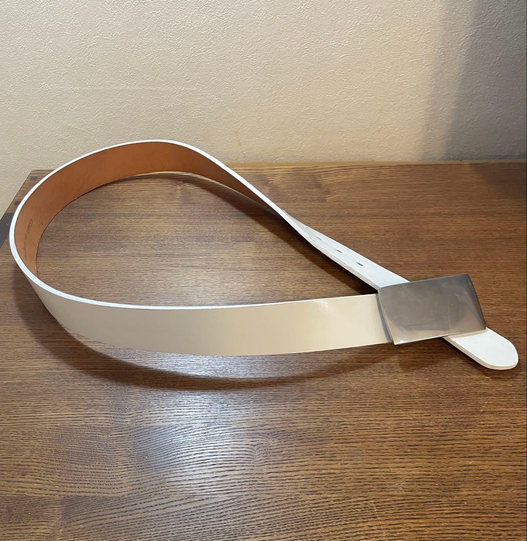 comme des garcons レザーワイドベルト メタルバックル Y2K