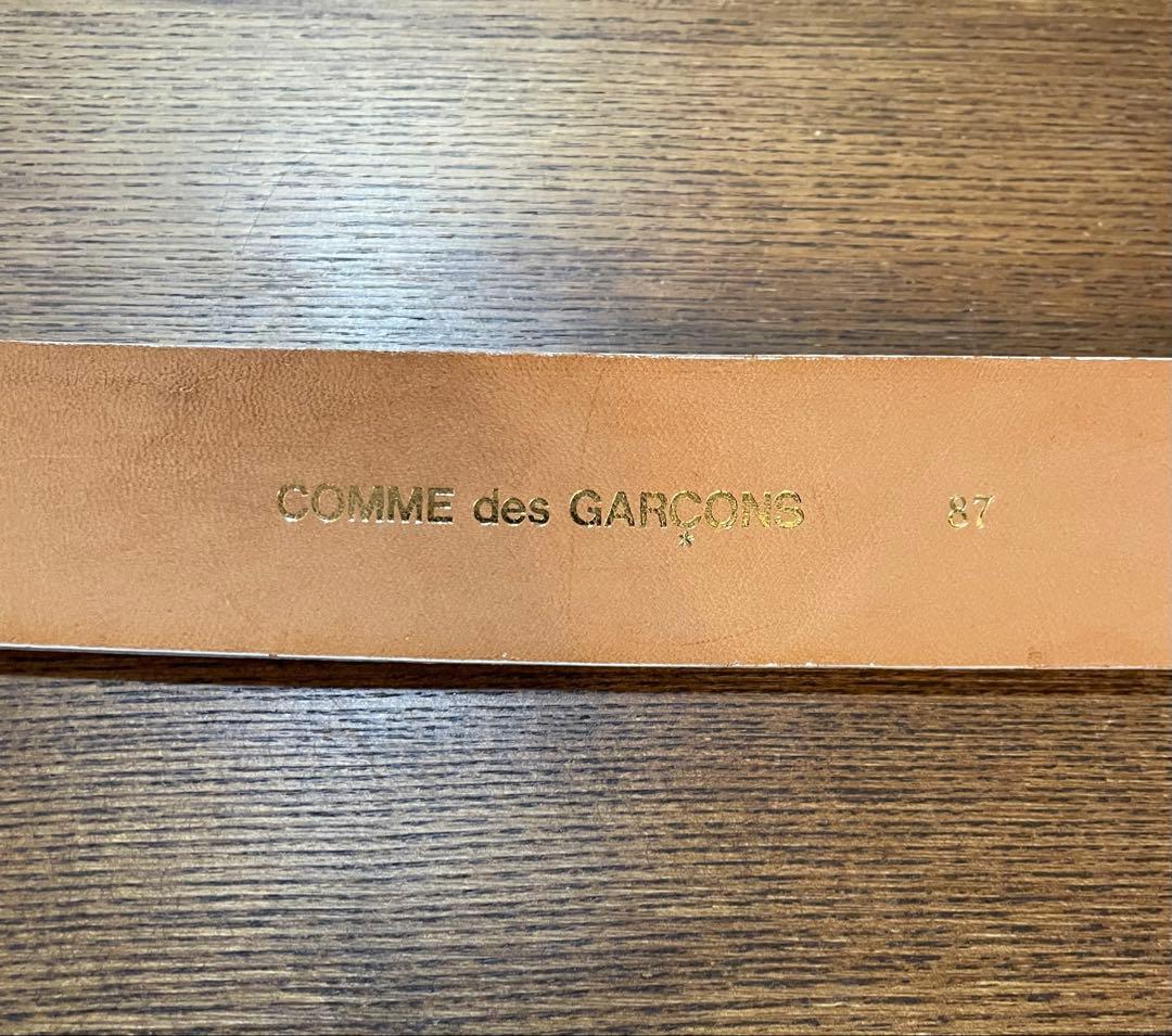 comme des garcons レザーワイドベルト メタルバックル Y2K