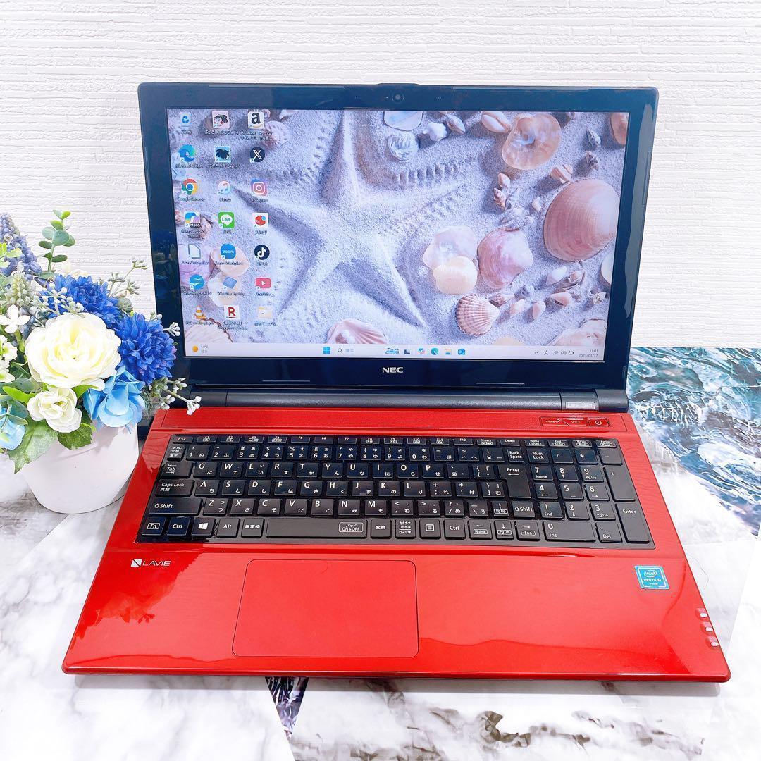 可愛い赤❤新品SSD512GB✨薄型ノートパソコン✨オフィス✨Windows11