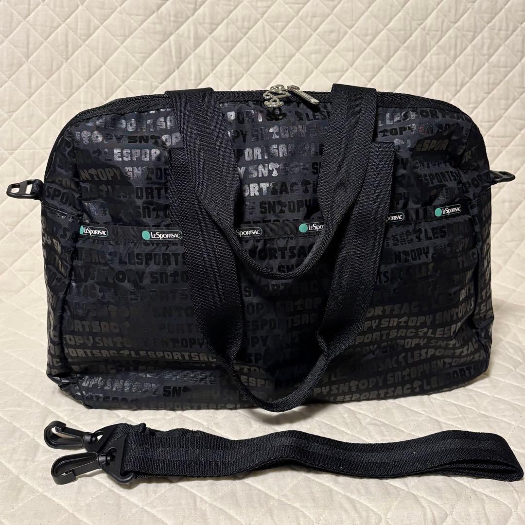 【美品】レスポートサック スヌーピータイポグラフィ ハーパーバッグ　キャリーオン